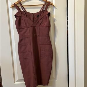 Fashion Nova Double Strap Mauve Mini Dress
